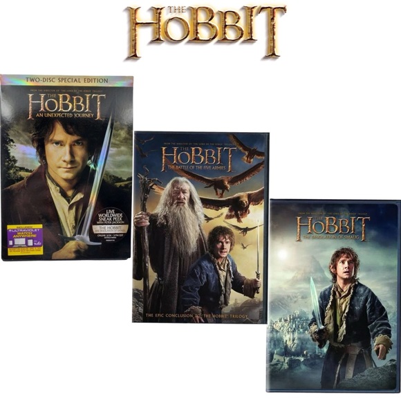 NEW The Hobbit 4 Disc DVD Movie Bundle - Picture 1 of 5